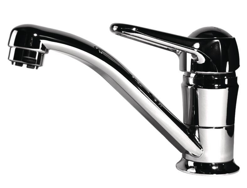 Baterie vodovodní dřezová Mixer, teplá a studená voda, pochromovaná mosaz, raménko 150 mm 309310