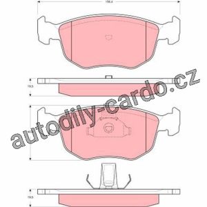 Sada brzdových destiček TRW GDB1618 – FORD MONDEO