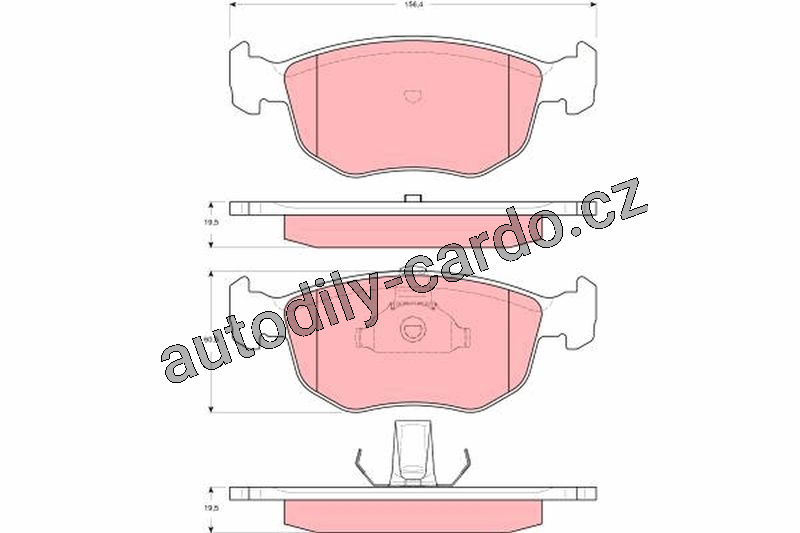 Sada brzdových destiček TRW GDB1618 - FORD MONDEO