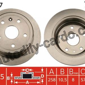 Brzdový kotouč TRW DF4557 – DAEWOO LEGANZA Brzdový kotouč TRW DF4557 – DAEWOO LEGANZA