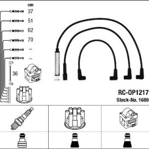 Sada kabelů pro zapalování NGK RC-OP1217 Sada kabelů pro zapalování NGK RC-OP1217