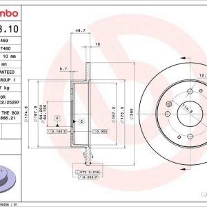 Brzdový kotouč BREMBO 08.5803.10 Brzdový kotouč BREMBO 08.5803.10