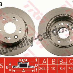 Brzdový kotouč TRW DF7163 – HONDA FR-V 05-