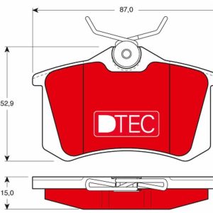 TR GDB823DTE Sada brzdových destiček TRW DTEC TR GDB823DTE Sada brzdových destiček TRW DTEC