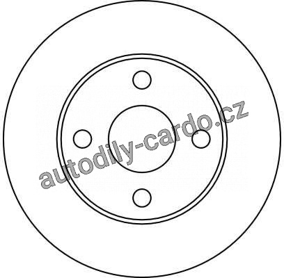 Brzdový kotouč TRW DF2668 - MAZDA 121
