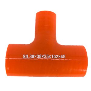 Hadice silikonová spojka T, průměr 38x38x25 mm, délka 102×45 mm, oranžová 731968