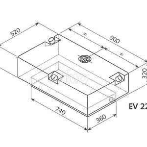 Nádrž na čistou vodu EV-2201, 124 l 309810