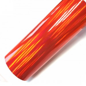 Duhová chromovaná červená polepová fólie 152x500cm - interiér/exteriér LCF04-050