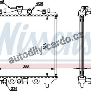 Chladič motoru NISSENS 64189 Chladič motoru NISSENS 64189