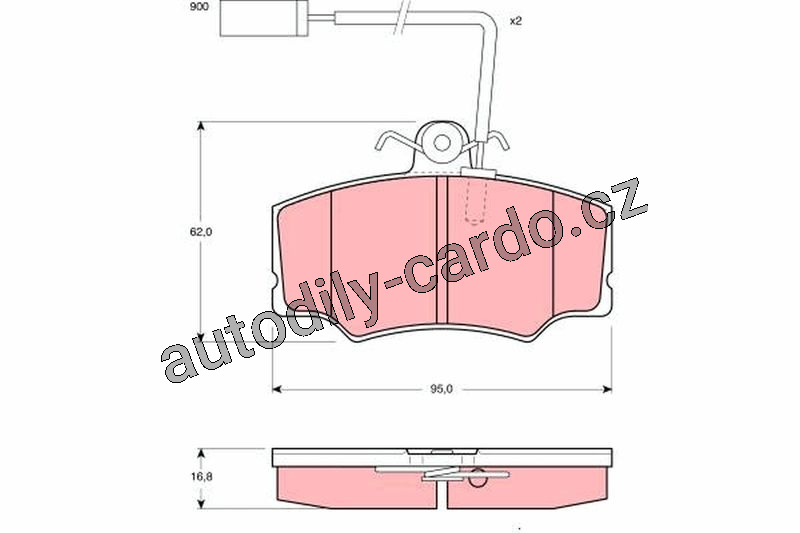 Sada brzdových destiček TRW GDB1045 - ALFA ROMEO 33