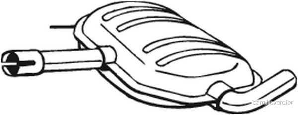 BS 233-487 Střední tlumič výfuku BOSAL