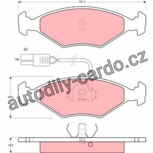 Sada brzdových destiček TRW GDB960 – FIAT FIORINO