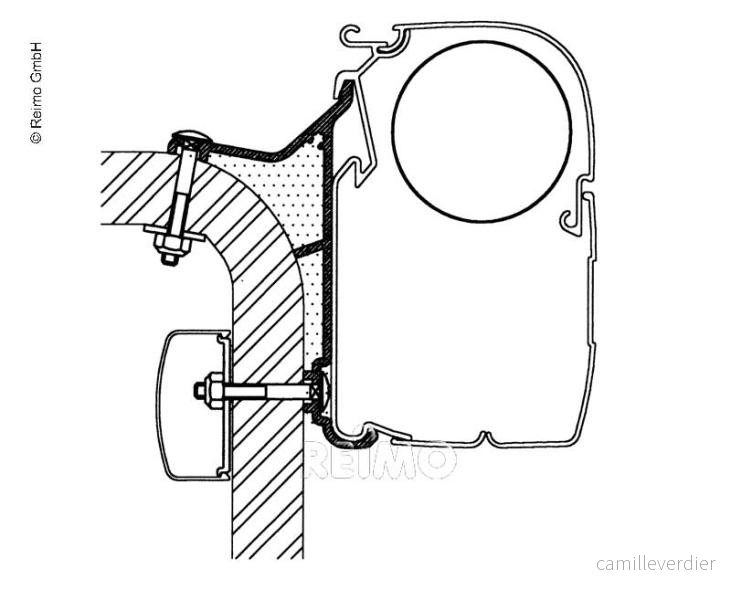 Adaptér nástěnný pro markýzy na Hymer Van B2 (450 cm) 312571
