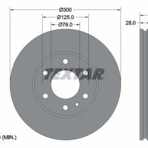 Brzdový kotouč TEXTAR 92155900 Brzdový kotouč TEXTAR 92155900
