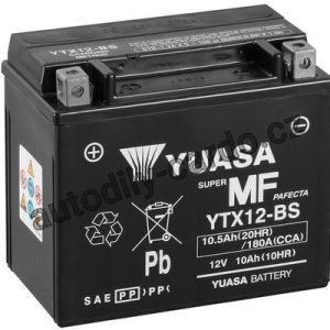 Motobaterie YUASA YTX12-BS 10Ah 180A 12V L+ /150x87x130/