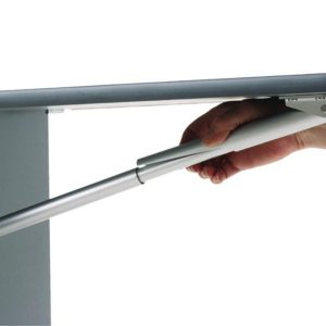 Konzola sklopná hliníková 402 mm stříbrná s aretací pro rozšiřující stolky a pracovní desky v obytných autech 307303