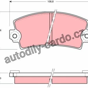 Sada brzdových destiček TRW GDB118 – CITROEN VISA Sada brzdových destiček TRW GDB118 – CITROEN VISA