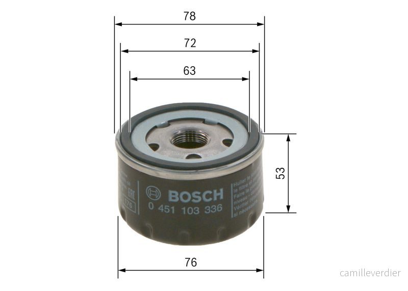 Olejový filtr BOSCH (0451103336)