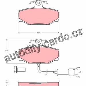 Sada brzdových destiček TRW GDB462 – JAGUAR XJ6 Sada brzdových destiček TRW GDB462 – JAGUAR XJ6