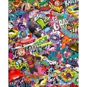 Stickerbomb TLK-058 polepová fólie 152x1000cm - interiér/exteriér TLK-058-100
