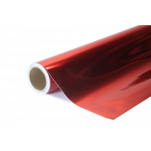 Chromovaná zrcadlová červená polepová fólie 152x1000cm - interiér/exteriér GCH03-100