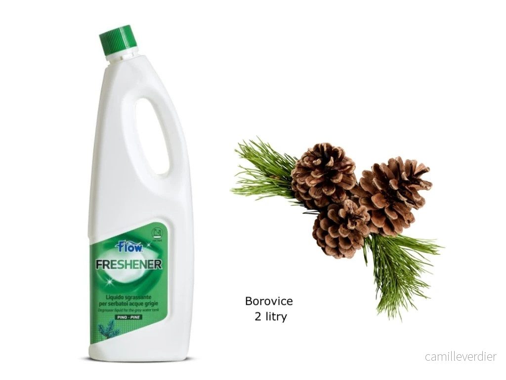 Flow Freshener Odmašťovací přípravek pro nádrže na šedou vodu BOROVICE 2L 318973