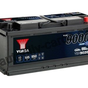 Autobaterie YUASA YBX9020 105AH/950A P+ AGM START&STOP /393x175x190/