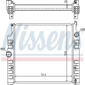 Chladič motoru NISSENS 61026 Chladič motoru NISSENS 61026