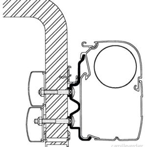 Adaptér nástěnný pro markýzy na Hymer třídy C / Exsis (450 cm) 312565 Adaptér nástěnný pro markýzy na Hymer třídy C / Exsis (450 cm) 312565