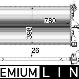 MH CR 808 000P chladič vody MAHLE MH CR 808 000P chladič vody MAHLE