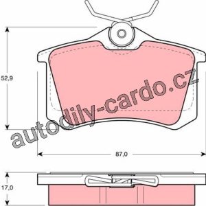 Sada brzdových destiček TRW GDB1196 – VW SHARAN, GALAXY