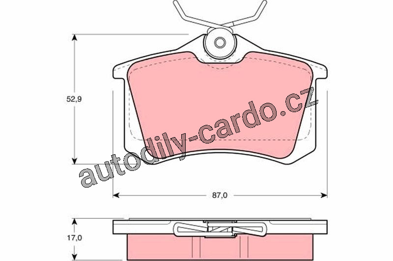 Sada brzdových destiček TRW GDB1196 - VW SHARAN, GALAXY