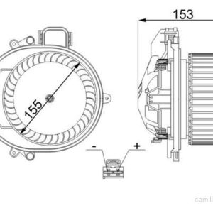 MH AB 257 000S ventilátor topení a klimatizace MAHLE 718892