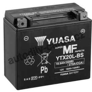 Motobaterie YUASA YTX20L-BS 18Ah 270A 12V P+ /175x87x155/