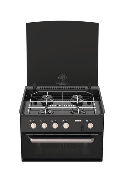 Kombinovaný čtyřhořákový vařič s troubou a grilem (7,1 kW, elektrické zapalování) 305044