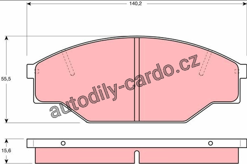 Sada brzdových destiček TRW GDB1181 - VW TARO, RENAULT 14