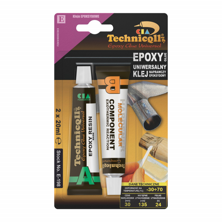 Lepidlo epoxidové univerzální TECHNICQLL 2x20ml 721726