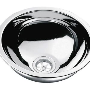 Dřez kruhový Carbest nerezový matný průměr 290 mm vestavný průměr 260 mm pro obytné vozy a karavany 309429