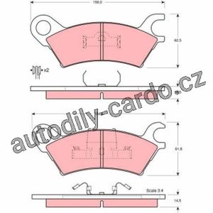Sada brzdových destiček TRW GDB324 – MAZDA Sada brzdových destiček TRW GDB324 – MAZDA