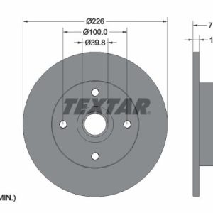 Brzdový kotouč TEXTAR 92041803 Brzdový kotouč TEXTAR 92041803