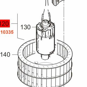 Elektromotor stejnosměrný Truma 12 V (náhradní motor ventilátoru / dmychadla) 314870