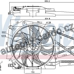 Ventilátor chladiče NISSENS 85175