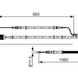 BO 1987482805 Brzdové lanko BOSCH