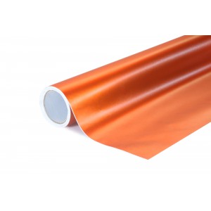 Vzorek - Matná broušená oranžová polepová fólie 10x20cm - interiér/exteriér BMP02-vz