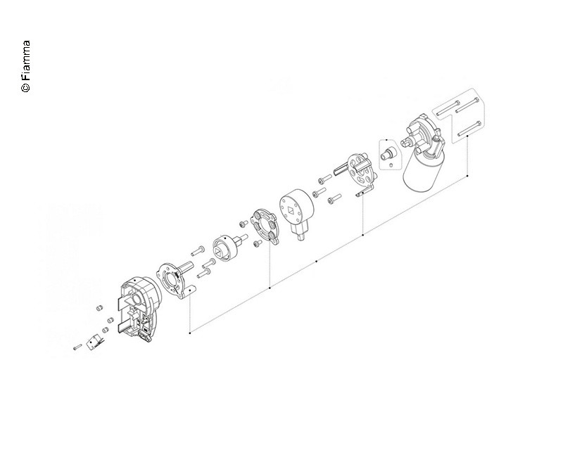 Sada motoru Fiamma Motor Kit F45s (Polar White, levá strana) 315503