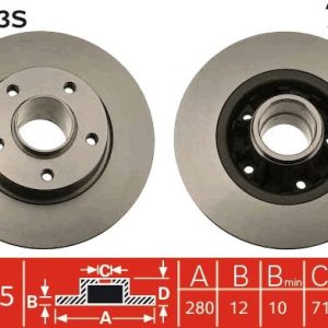 TR DF4273S Brzdový kotouč TRW – lakovaný TR DF4273S Brzdový kotouč TRW – lakovaný