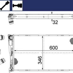 MH CR 1083 000S chladič vody MAHLE MH CR 1083 000S chladič vody MAHLE