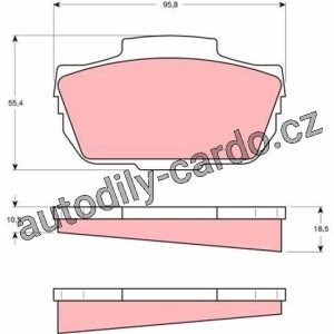 Sada brzdových destiček TRW GDB337 – SAAB Sada brzdových destiček TRW GDB337 – SAAB