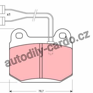 Sada brzdových destiček TRW GDB364 – ALFA ROMEO 75 85-89 Sada brzdových destiček TRW GDB364 – ALFA ROMEO 75 85-89