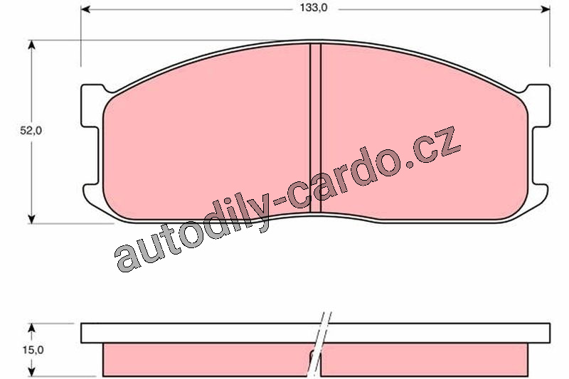 Sada brzdových destiček TRW GDB983 - MAZDA E2000-E2200